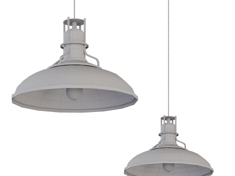 1-Light Barn Pendant Ligh 3D 모델
