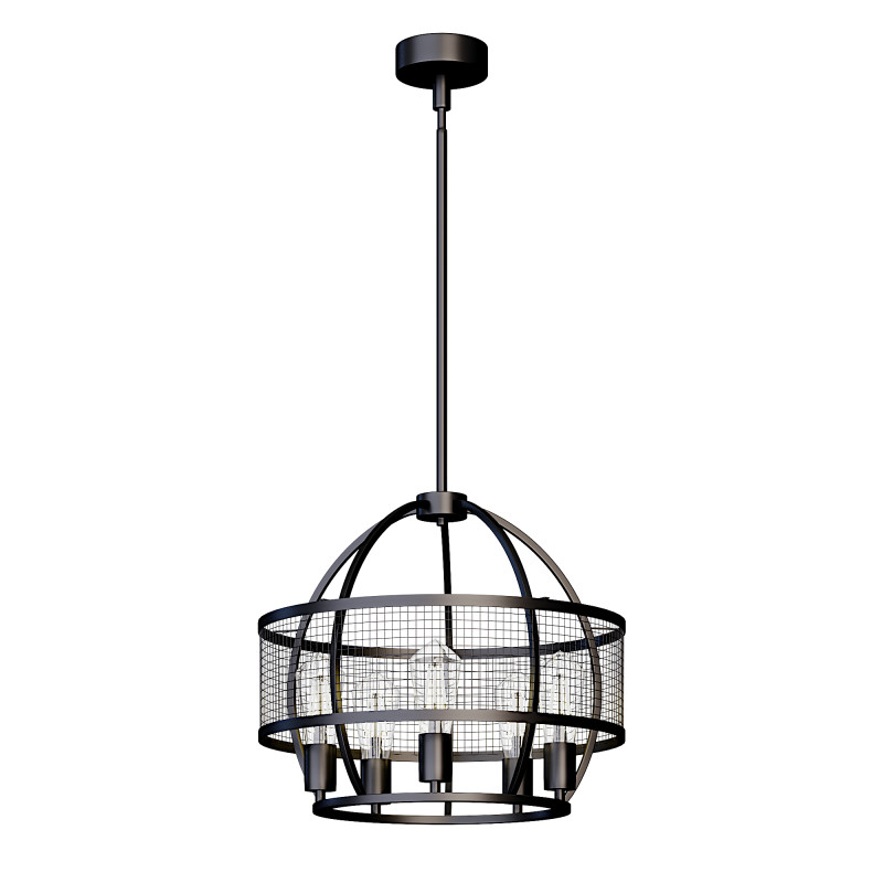 Maxax 5 - Light Unique Drum Chandelier 3D 모델 .c4d .max .obj .3ds .fbx .stl .blend 