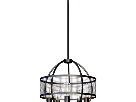 Maxax 5 - Light Unique Drum Chandelier 3D Model