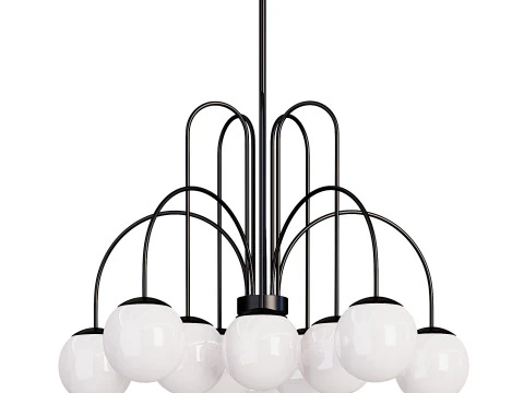 Globe Bubble Chandelier 3D Model