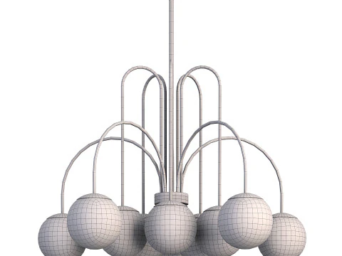 Globe Bubble Chandelier 3D Model