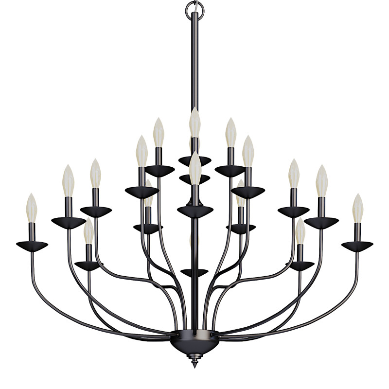 Candle Style Traditional Chandelie Modelo 3D .c4d .max .obj .3ds .fbx .stl .blend 