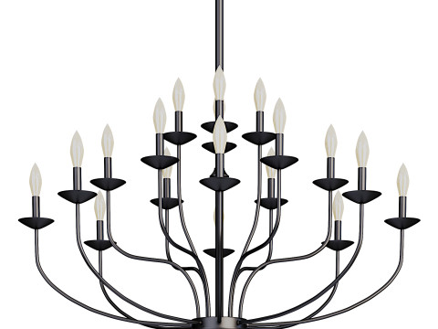 Candle Style Traditional Chandelie 3Dモデル