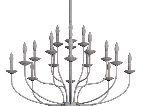 Candle Style Traditional Chandelie Modelo 3D