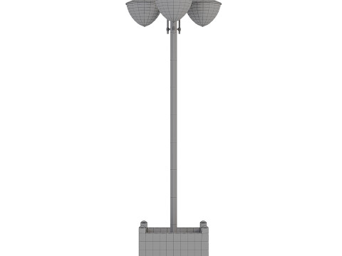 Street Light Post with Planter 3Dモデル