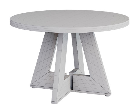 Round Dining Table 3D Model