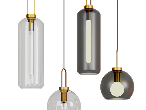 American Style Pendant Lights 3D Model