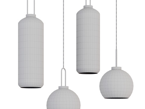 American Style Pendant Lights Modelo 3D