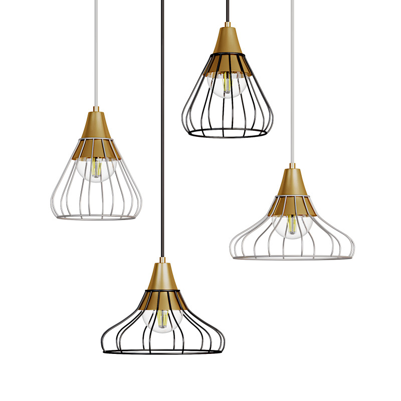 HELENA Caged Pendant Lamp 3D-Modell .c4d .max .obj .3ds .fbx .stl .blend 