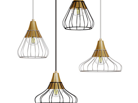 HELENA Caged Pendant Lamp 3D Model
