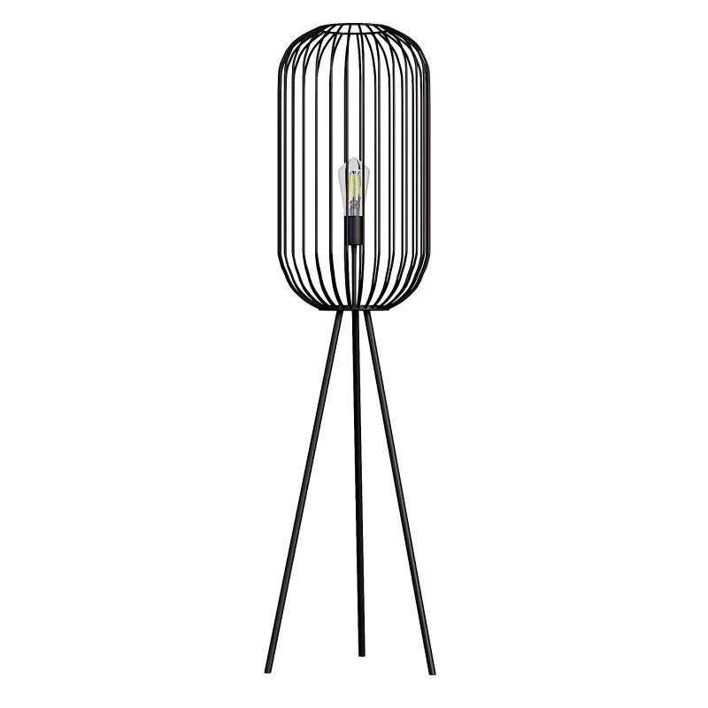 Stripe Cage Floor Lamp 3D Model .c4d .max .obj .3ds .fbx .stl .blend