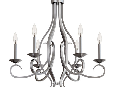Kichler Lighting Ania 6-light Brushed Nickel Chandelier 3D Model
