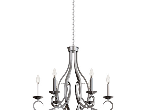 Kichler Lighting Ania 6-light Brushed Nickel Chandelier 3D Модель
