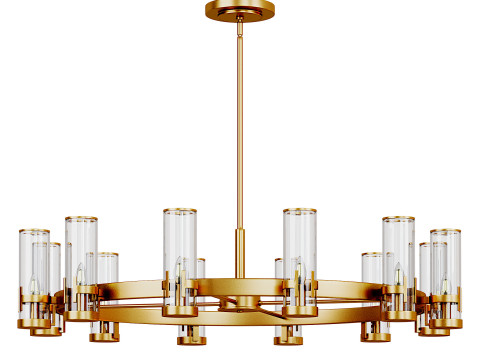 Hinkley Lighting Reeve Wide Taper Candle Style Chandelier 3D Model