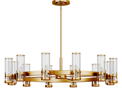 Hinkley Lighting Reeve Wide Taper Kronleuchter im Kerzenstil 3D Modell