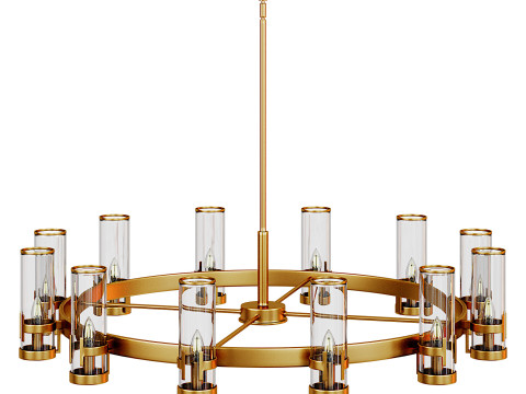 Hinkley Lighting Reeve Wide Taper Candle Style Chandelier Modelo 3D