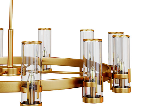 Hinkley Lighting Reeve Wide Taper Candle Style Chandelier Modelo 3D