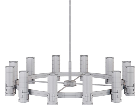 Hinkley Lighting Reeve Wide Taper Candle Style Chandelier Modelo 3D