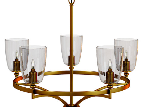 Parkhurst Collection Bronze chandelier 3Dモデル