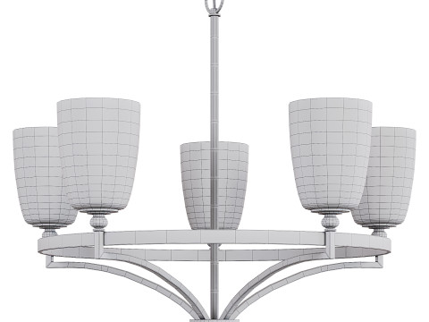 Parkhurst Collection Bronze chandelier 3Dモデル