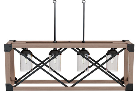 Farmhouse Rustic 4-Light Chandelier 3D-Modell