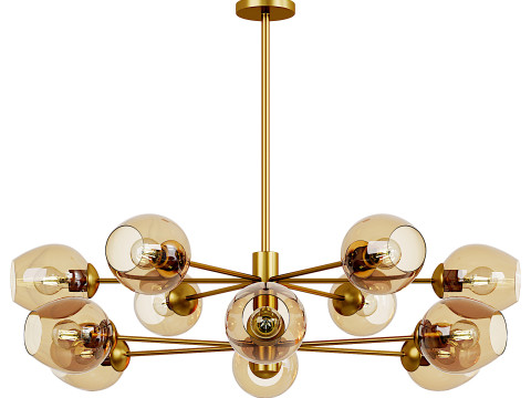 Trans Globe Clusters 12 Light Chandelier 3Dモデル