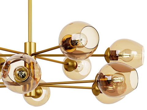 Trans Globe Clusters 12 Light Chandelier Modèle 3D