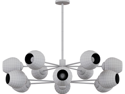 Trans Globe Clusters 12 Light Chandelier Modèle 3D
