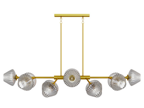 Modern 12-light Dimmable Gold Sputnik Empire Chandelier 3Dモデル