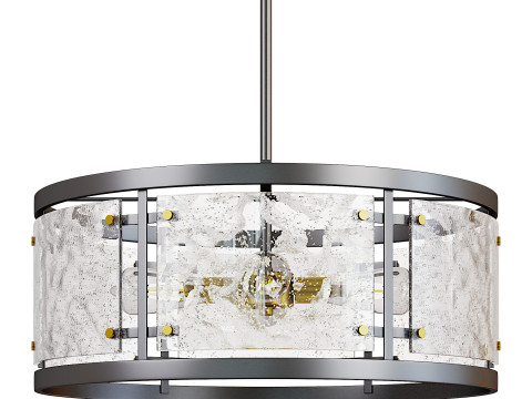 Laia Black Drum Pendant Chandelier 3D Model