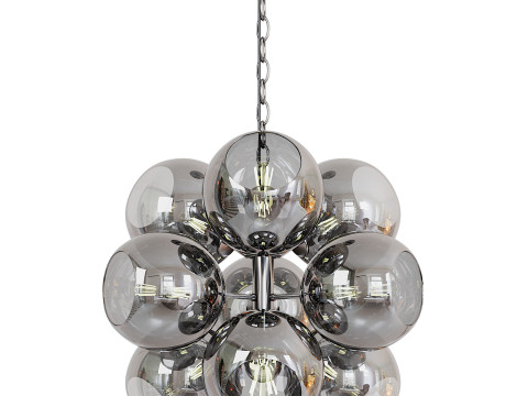 Sputnik Sphere Chandelier Modern Smoked Glass Globe Lamp 3Dモデル
