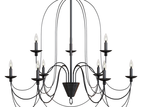 Blakely 9 light chandelier Modelo 3D