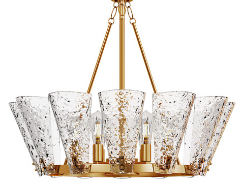 Fenro Modern Gold 6-Light Chandelier Modelo 3D