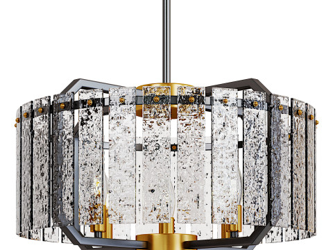 Black Modern Crystal Chandelier 3D 모델