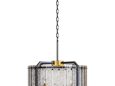 Black Modern Crystal Chandelier 3D 모델