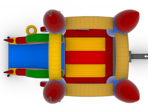 Space themed Inflatable Home Bouncer for Kids 255x350H260 Modelo 3D