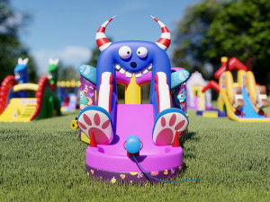 Inflatable Castle for Kids - Sweet Monster 3D Model