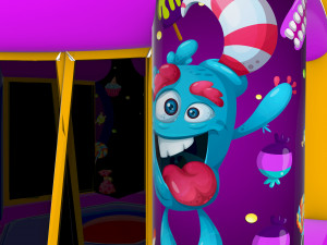 Inflatable Castle for Kids - Sweet Monster 3D Model