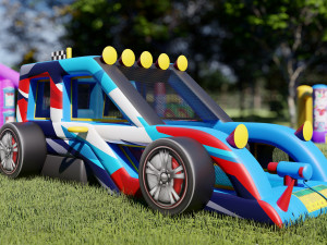 Inflatable Castle - Rally Cars Modello 3D