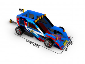 Inflatable Castle - Rally Cars 3D Model