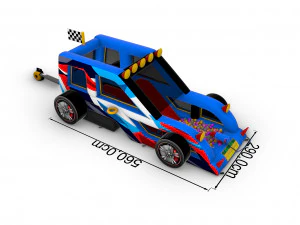 Inflatable Castle - Rally Cars 3D Model