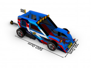 Inflatable Castle - Rally Cars 3D Model