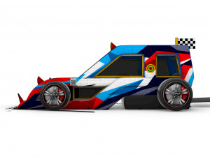 Inflatable Castle - Rally Cars 3D Model