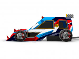 Inflatable Castle - Rally Cars 3D Model