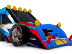 Inflatable Castle - Rally Cars 3D Model
