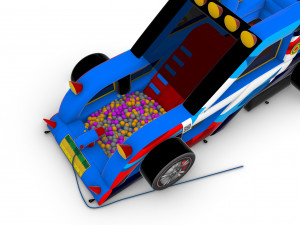 Inflatable Castle - Rally Cars 3D Model