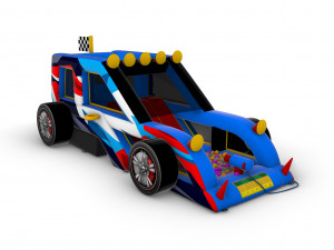 Inflatable Castle - Rally Cars 3D Model