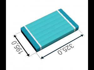 Inflatable Aquapark Obstacle Course 3D Model
