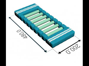 Inflatable Aquapark Obstacle Course 3D Model