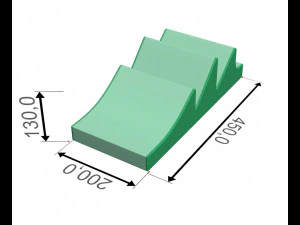 Inflatable Aquapark Obstacle Course 3D Model